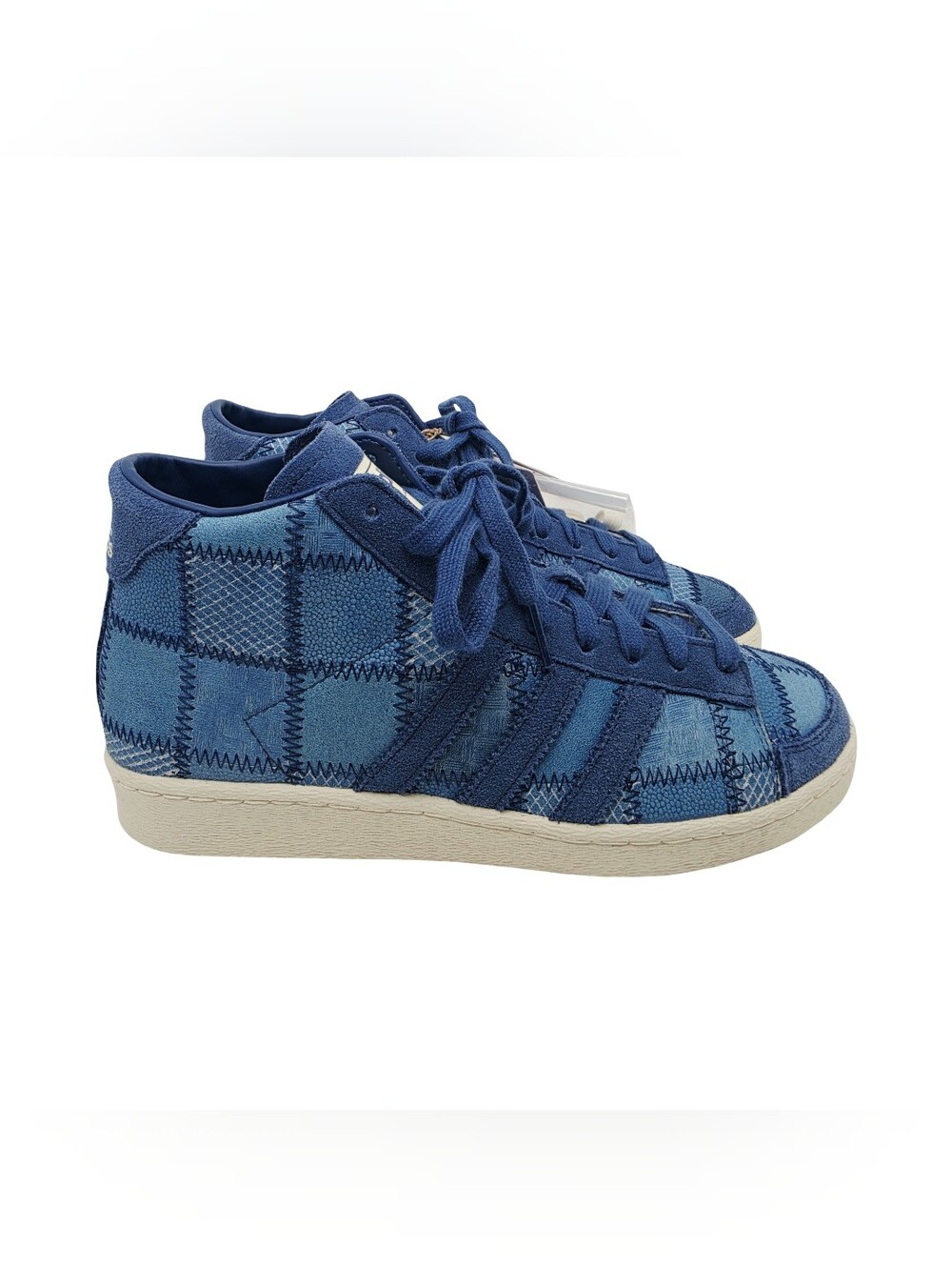 Adidas Jabbar Hi Sneakers Patchwork Blue, Cream-White Size 8 (JQ4421)